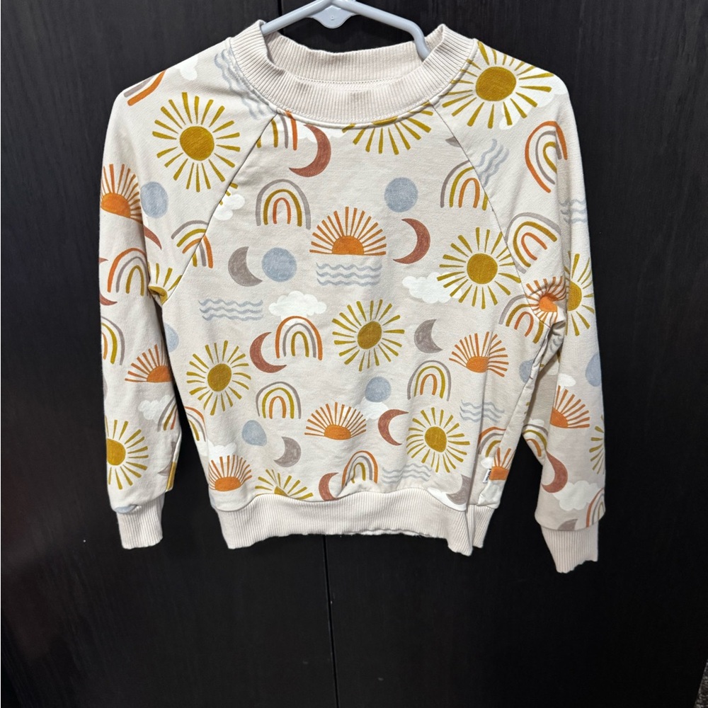 Little Sleepies Sun and Moon Patterned Cream Sweater